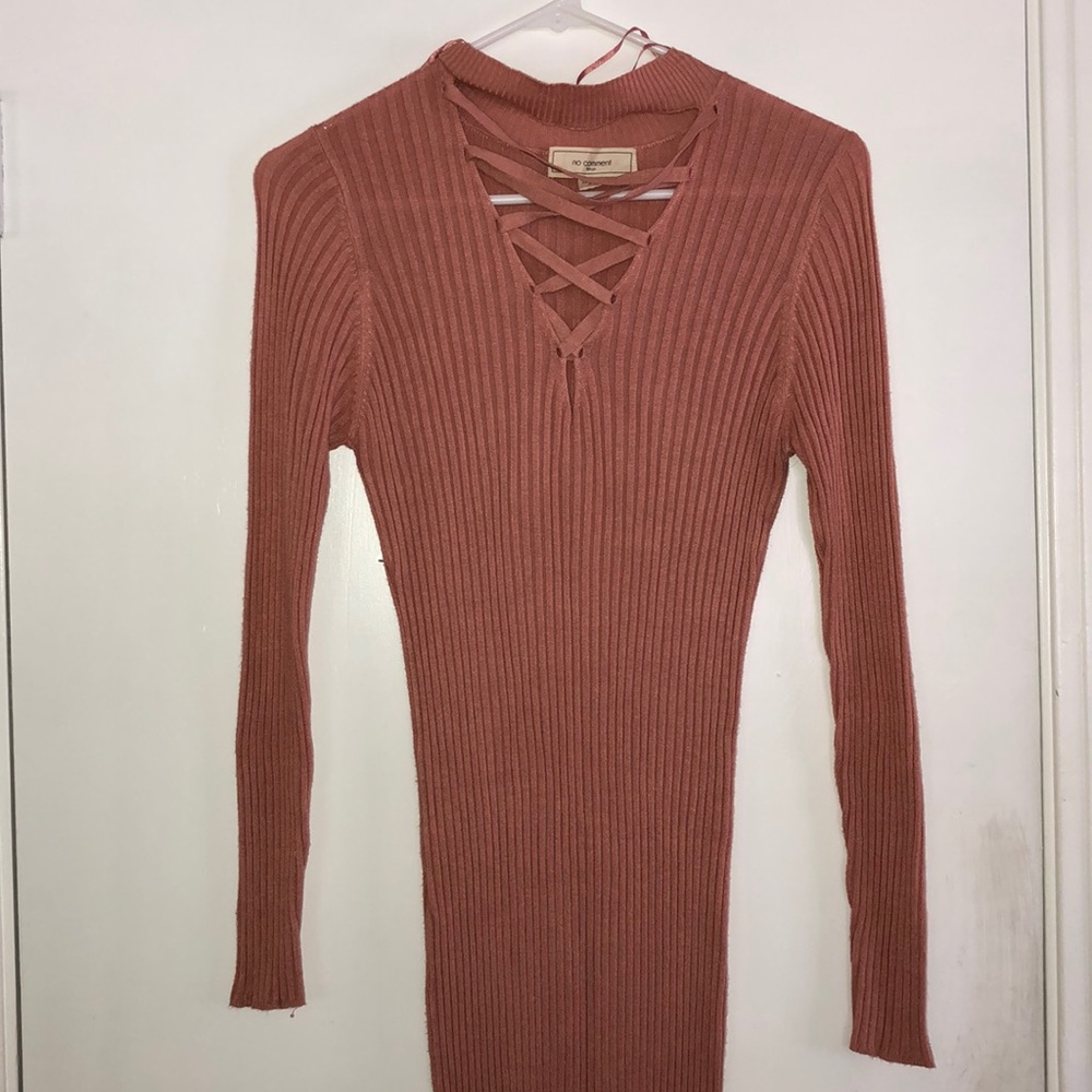 long nude pink dress